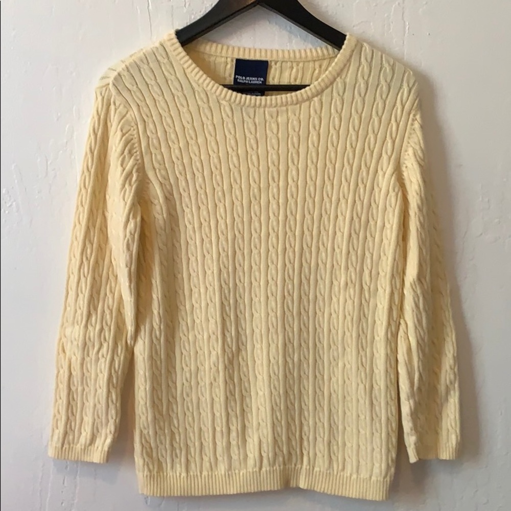 Yellow Ralph Lauren Braided Sweater
